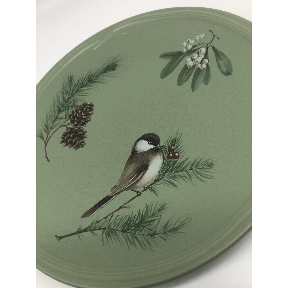 Green Pfaltzgraff Plate 11” Winter wood Portfolio Chicka Replacement Dinner A1